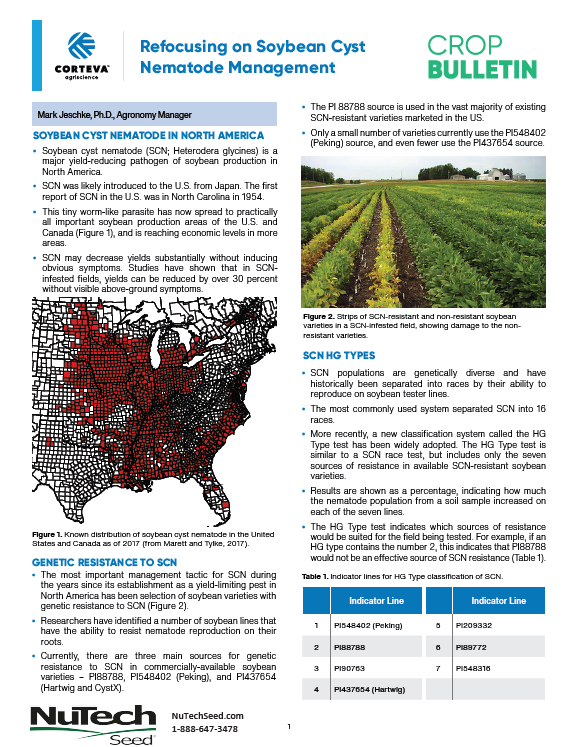 Refocusing on Soybean Cyst Nematode Management