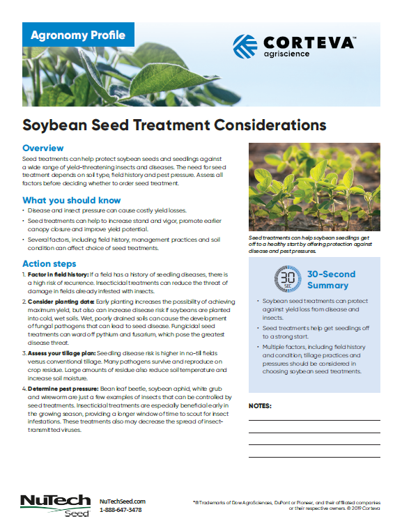 Soybean Seed Treatment Considerations